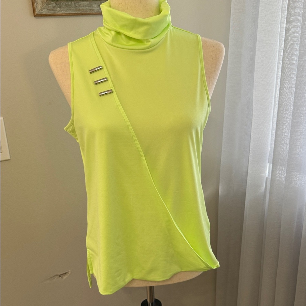 Jamie Sadock Sleeveless Lime golf Top